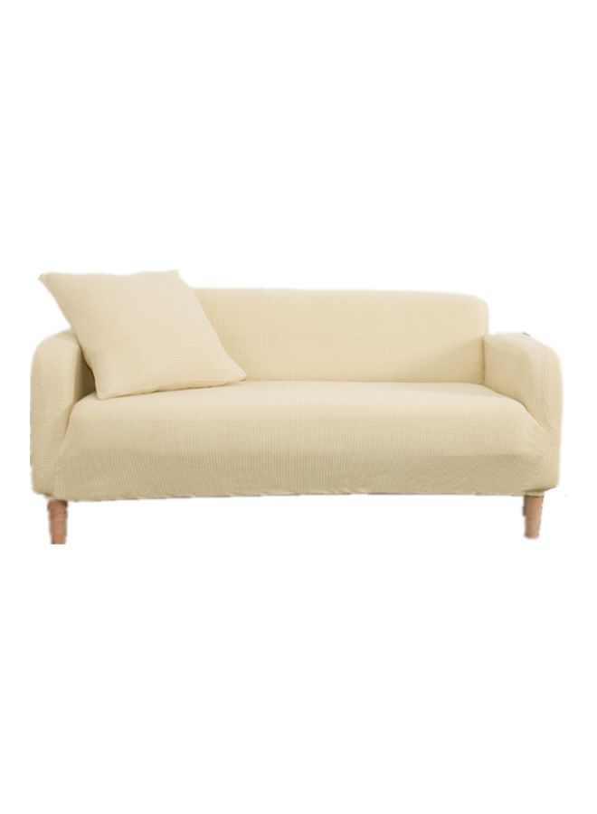 3-Seater Sofa Cover Beige 190-230cm
