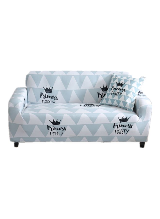Beauenty Printed 3-Seater Sofa Slipcover White/Blue/Yellow 190-230cm - Image 1