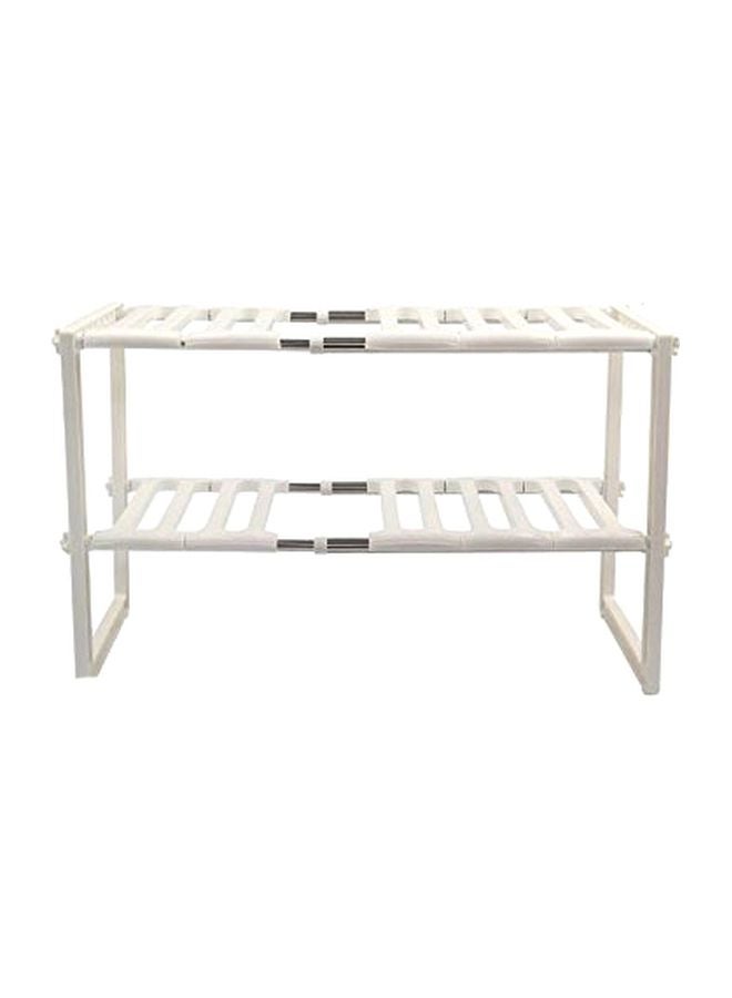 كورتزي رف مطبخ أسفل الحوض من طبقتين أبيض 70x38x26سم  - Image 1