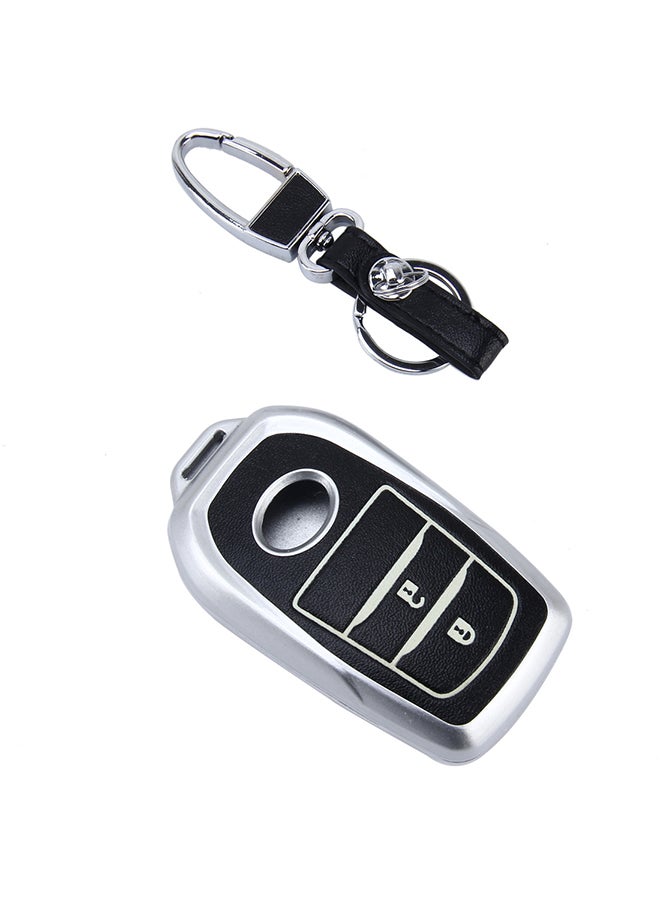 Generic - Car Auto PU Leather Key Ring Protection Cover Set - Image 1