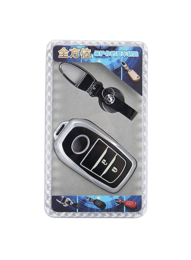 Generic - Car Auto PU Leather Key Ring Protection Cover Set - Image 1