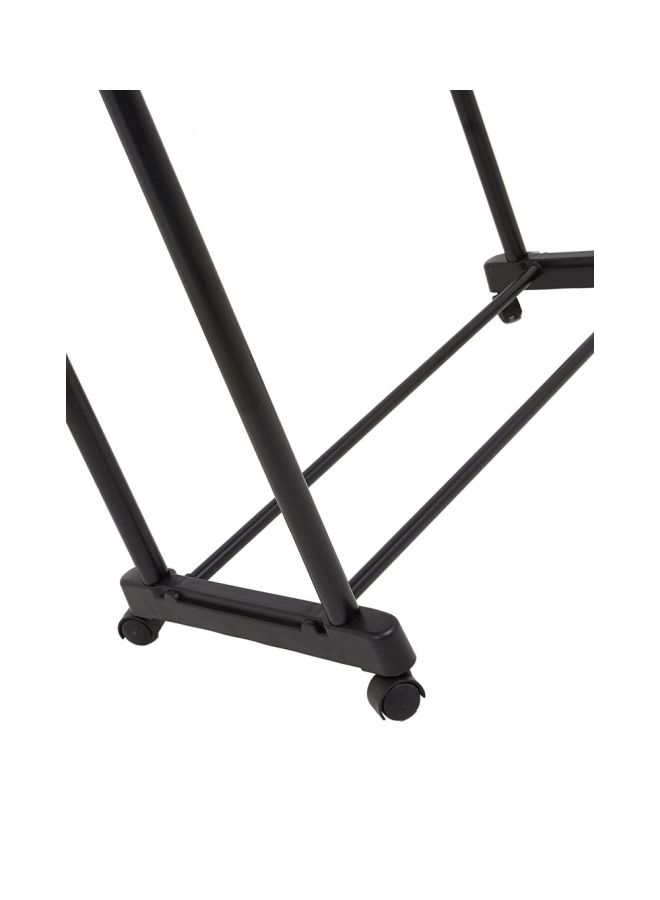 HOME GENIE - Dual Rod Garment Rack Black/Silver 86x165x44cm - Image 1