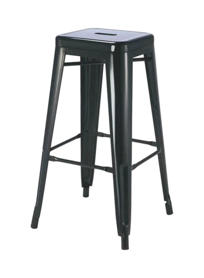 LANNY - Metal Bar High Backless Stool Black 30x75x30centimeter - Image 1