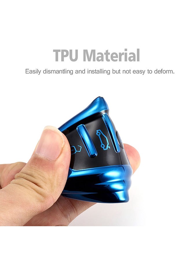 TPU One-Piece Electroplating Car Key Case With Key Ring - Image 4