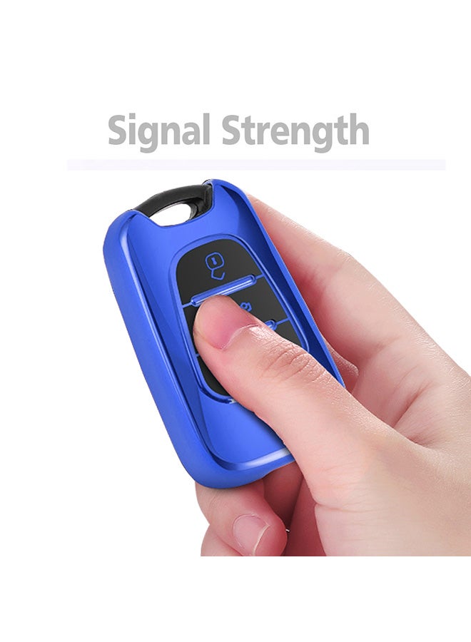 TPU One-Piece Electroplating Car Key Case With Key Ring - Image 5