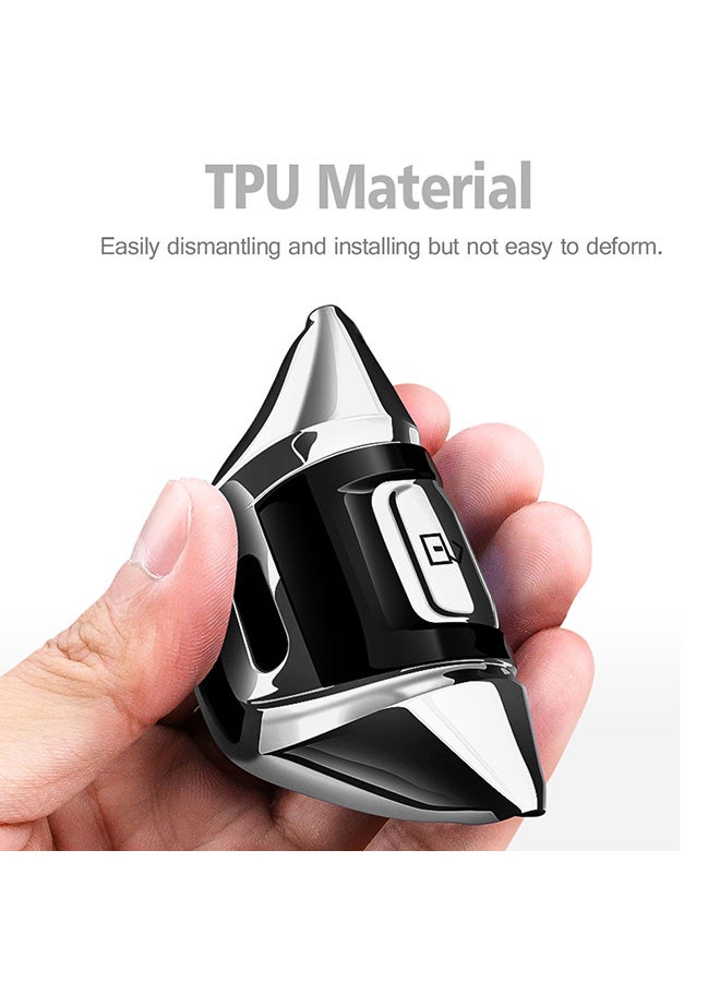 TPU One-Piece Electroplating Car Key Case With Key Ring - Image 4