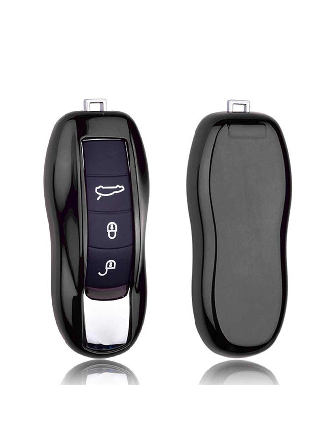 Electroplating TPU Single-Shell Car Key Case With Key Ring - Image 2