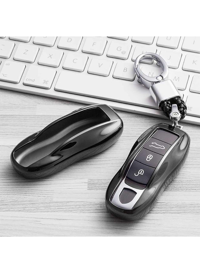 Electroplating TPU Single-Shell Car Key Case With Key Ring - Image 3