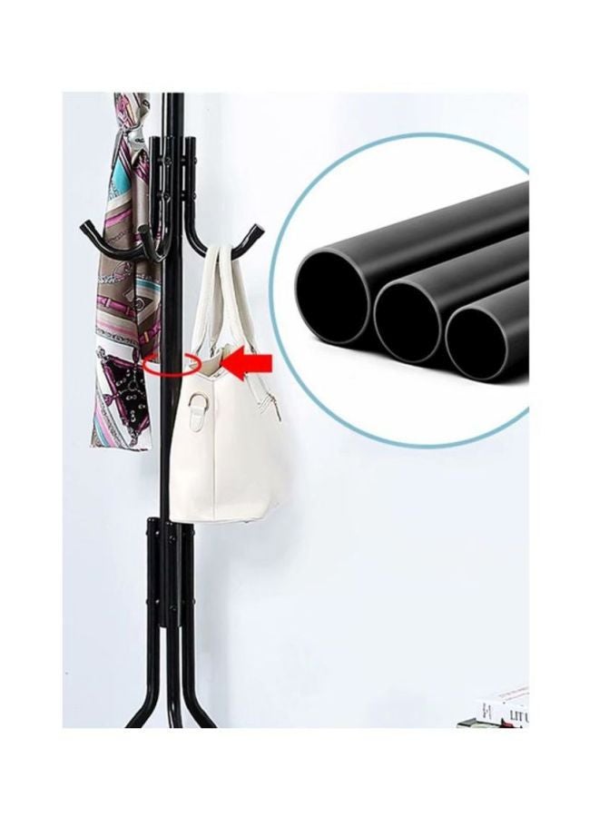 Falpro - Metal Cloth Rack Clothes And Coat Hanger Rack Garments Rack Elegant White Free Standing Cloth Rack Black 172x43cm Black 172x43cm - Image 1
