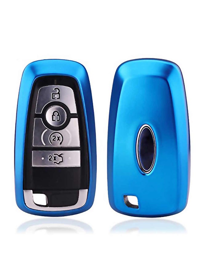 Generic Electroplating Single-shell Car Key Case With Key Ring  - Image 2