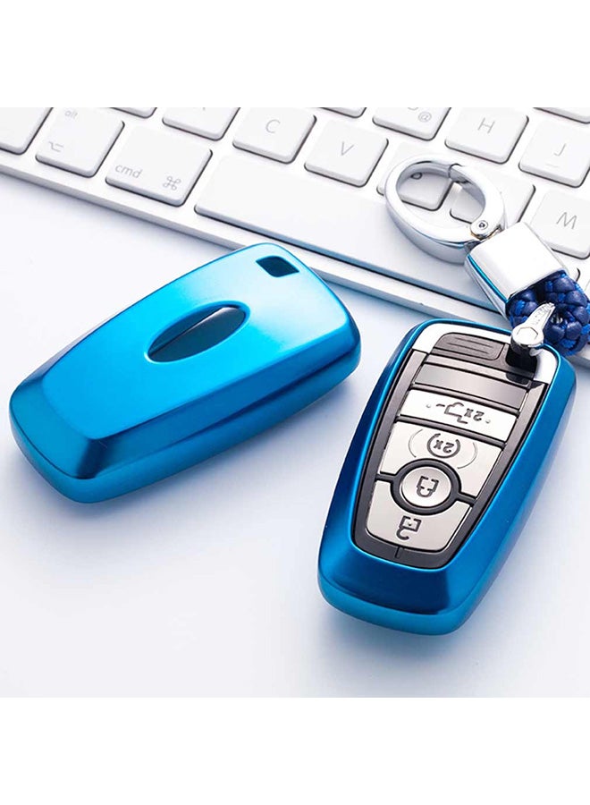 Generic Electroplating Single-shell Car Key Case With Key Ring  - Image 3