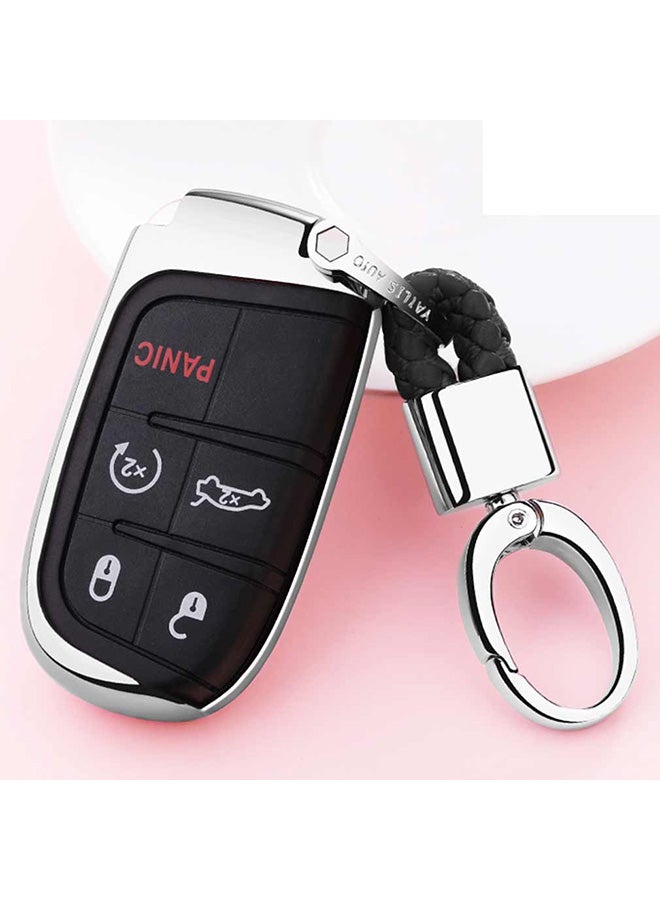 Electroplating Single-shell Car Key Case With Key Ring - Image 2