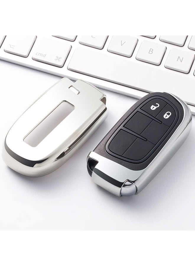 Electroplating Single-shell Car Key Case With Key Ring - Image 3