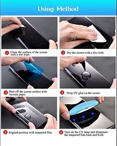 Generic - Curved Full Glue Nano Screen Protector With UV Light Dryer For Galaxy Note 10 Plus Clear - Image 1