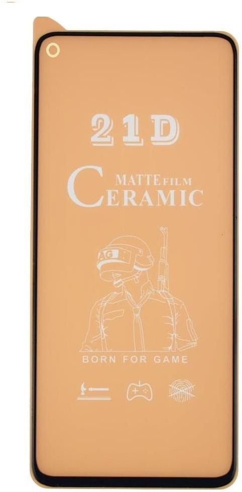 لاصقة حماية للشاشة 21D  من السيراميك بتقنية النانو لهاتف هواوي نوفا 7i، لون أسود شفاف/ أسود - Image 2