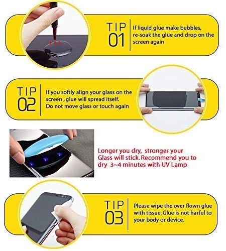 Generic - Curved Full Glue Nano Screen Protector With UV Light Dryer For Galaxy Note 10 Plus Clear - Image 1