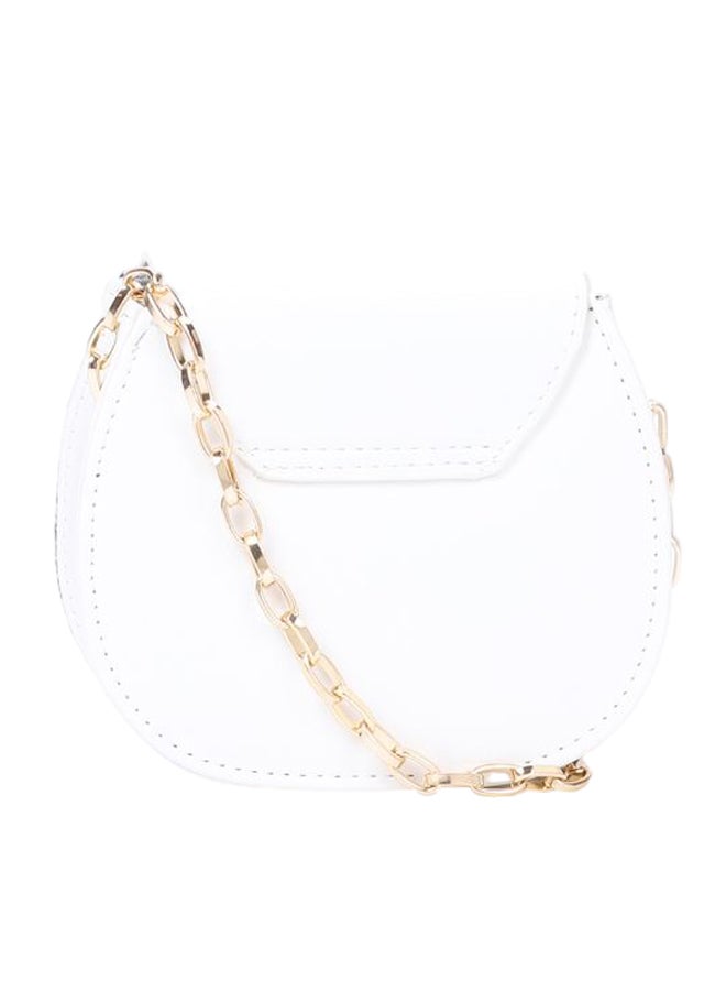 LB Classy And Elegant Design Shoulder Bag White/Black/Gold  - Image 2