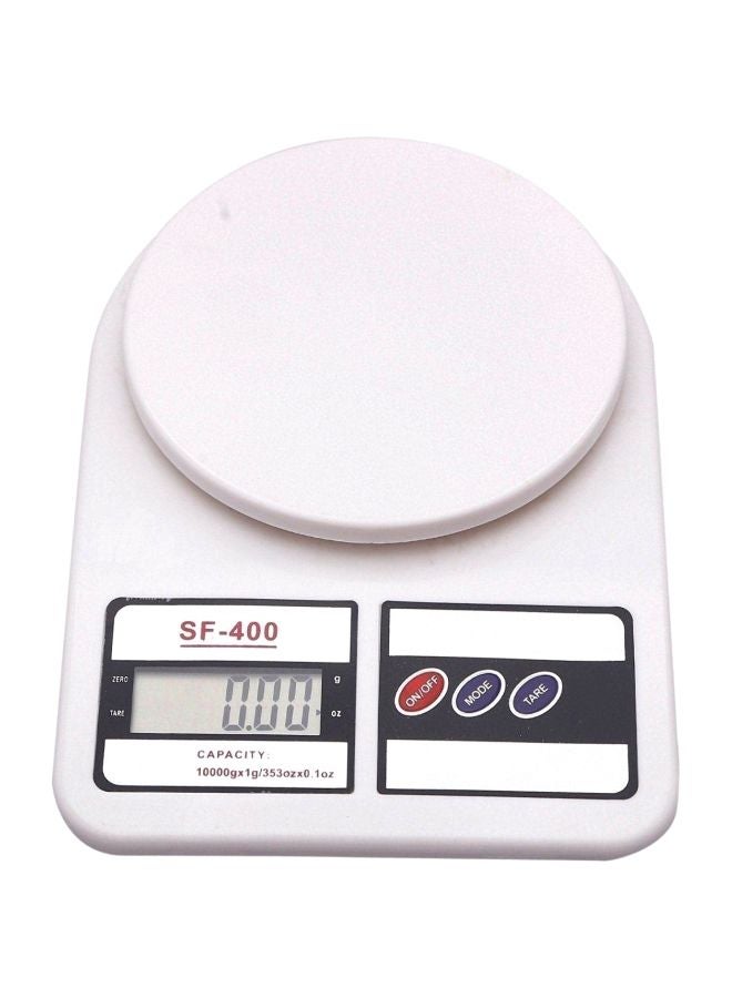 Inditradition Digital Kitchen Weighing Scale White/Black 9.65x 6.7 x1.38inch - Image 1