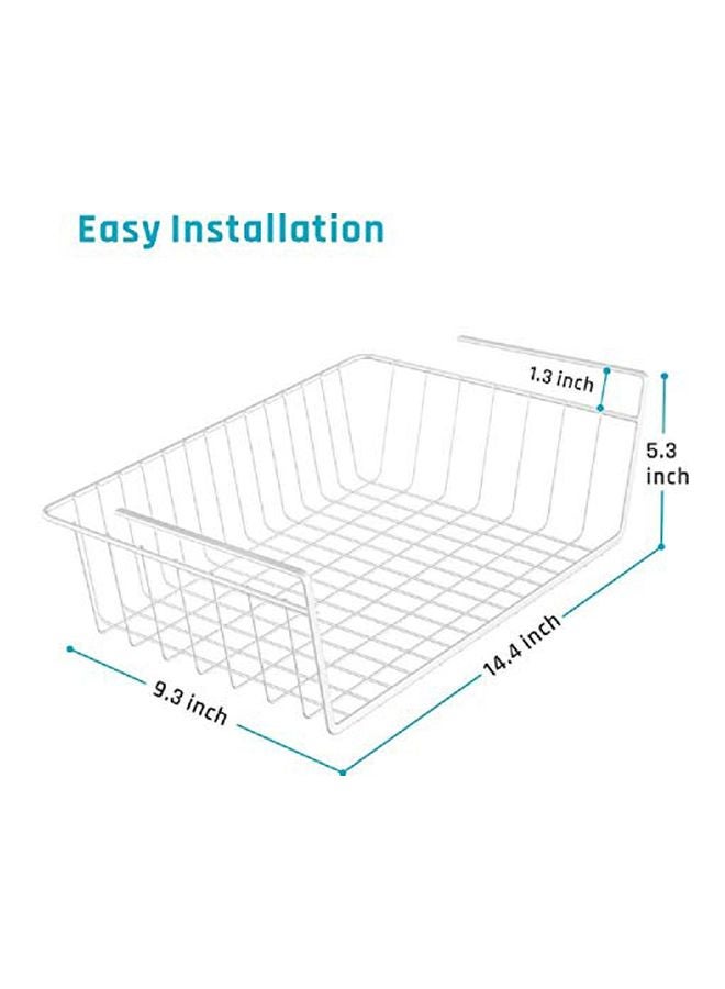 HOME CUBE Under Shelf Storage Rack White 14.4x5.3x9.3inch - Image 2