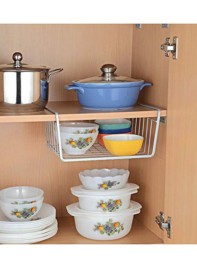 HOME CUBE Under Shelf Storage Rack White 14.4x5.3x9.3inch - Image 5