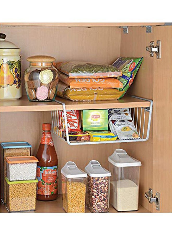 HOME CUBE Under Shelf Storage Rack White 14.4x5.3x9.3inch - Image 3