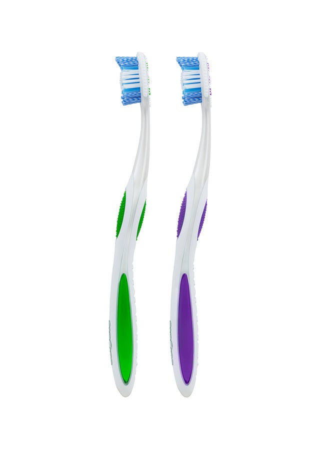 Colgate - 360 Optic White Soft Whitening Toothbrush Value Pack 2Piece Multicolour - Image 1
