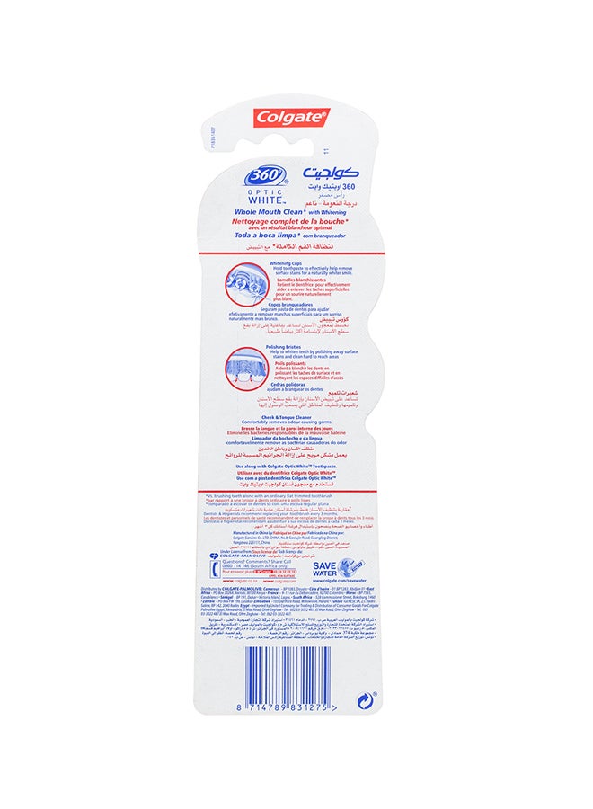 Colgate - 360 Optic White Soft Whitening Toothbrush Value Pack 2Piece Multicolour - Image 1