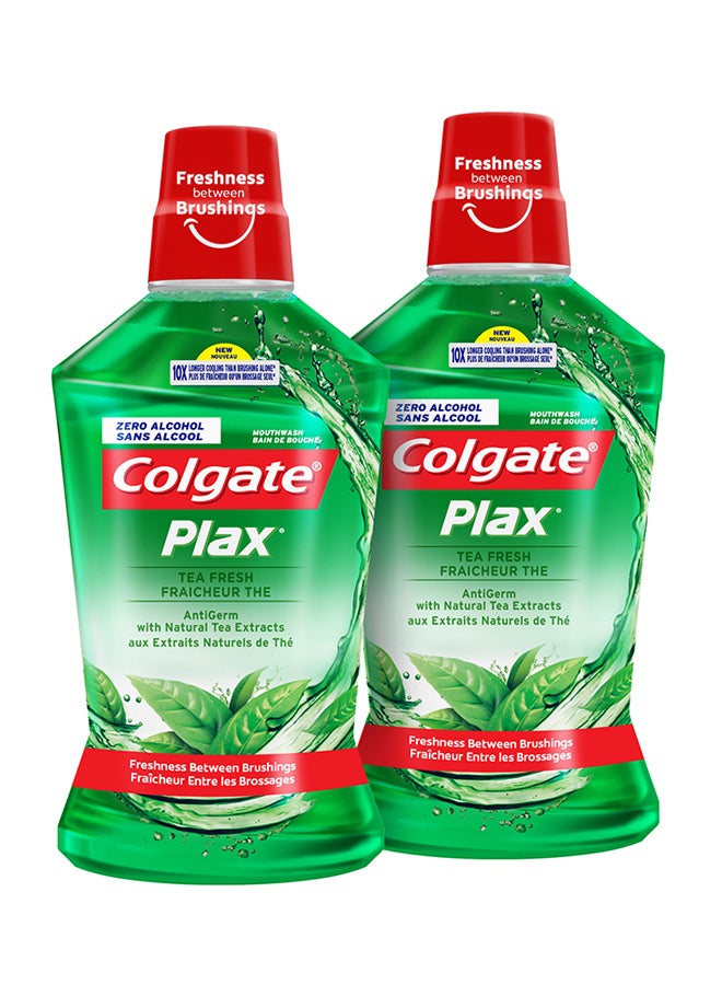 Colgate Pack Of 2 Plax Fresh Tea Mouthwash 500ml 