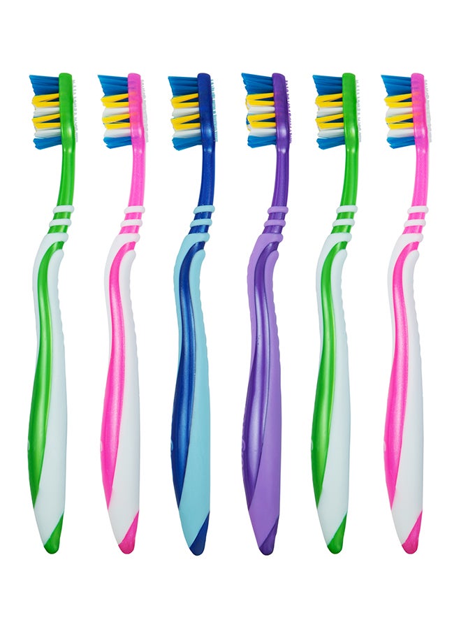 Colgate - Zigzag Flexible Medium Toothbrush Value Pack 6Piece Multicolour - Image 1