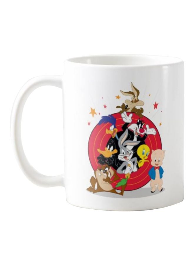 1st Piece Looneytunes Printed Ceramic Mug White/Red/Black  - Image 1