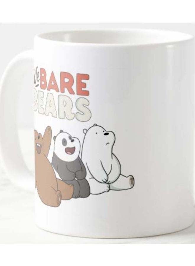 1st Piece We Bare Bears Printed Mug White/Brown/Red - Image 2