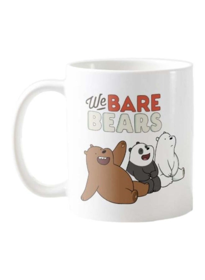 1st Piece We Bare Bears Printed Mug White/Brown/Red - Image 1