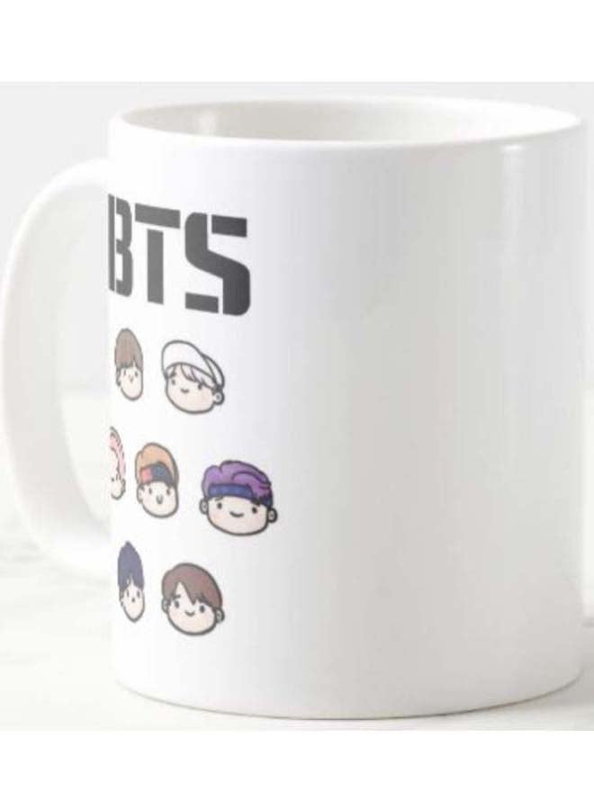 فرست بيس مج بطبعة فرقة BTS الموسيقية أبيض/ أسود 325ملليلتر  - Image 2