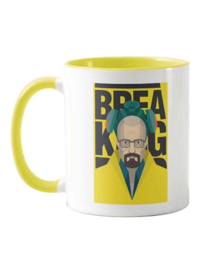 فرست بيس مج بطبعة بتصميم مسلسل "Breaking Bad" أبيض/أصفر/أسود 325ملليلتر  - Image 1
