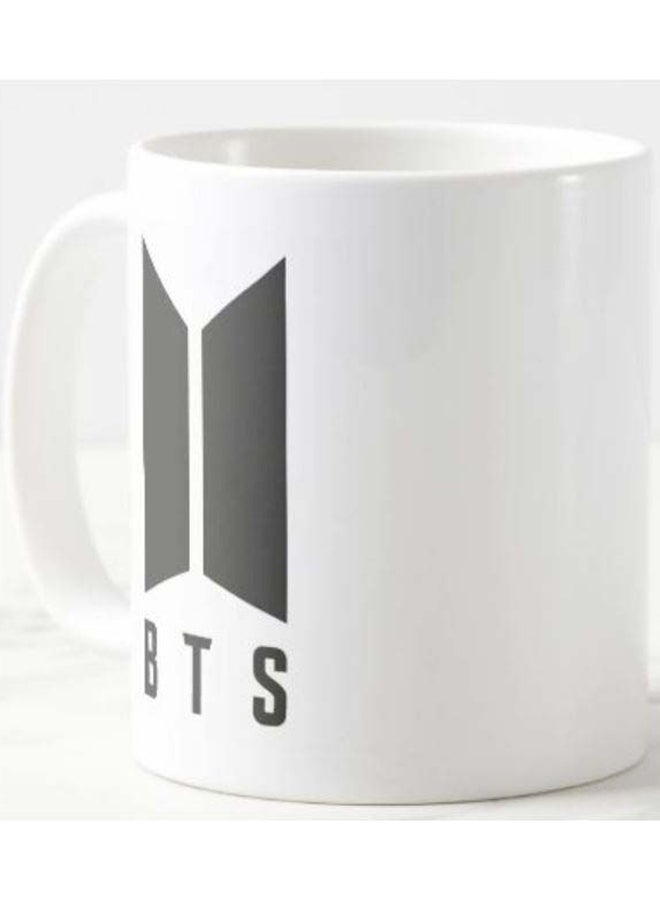 BTS Logo Printed Mug White/Black 325ml