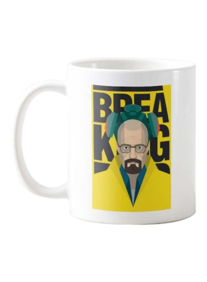 فرست بيس مج بطبعة بتصميم مسلسل "Breaking Bad" أبيض/أصفر/أسود 325ملليلتر - Image 1