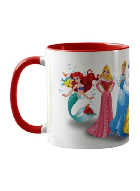 Disney Princess Printed Mug White/Pink/Blue