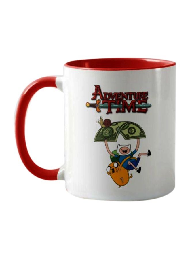 1st Piece Adventure Time Printed Mug White/Red/Green - Image 1