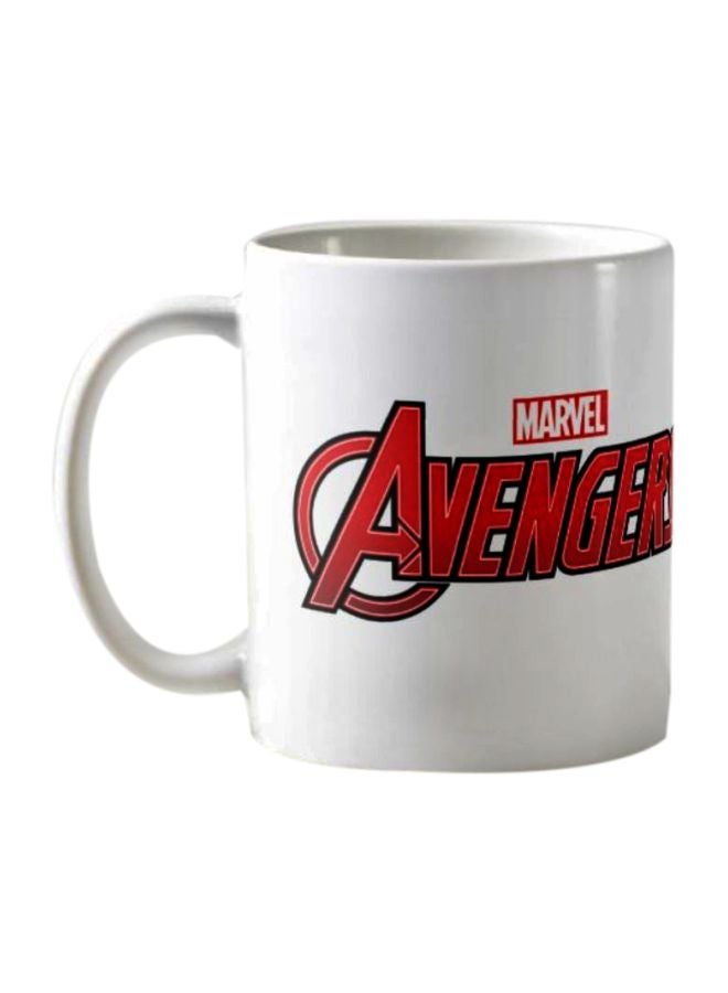 1st Piece Avengers Logo Printed Mug White/Red/Black  - Image 1