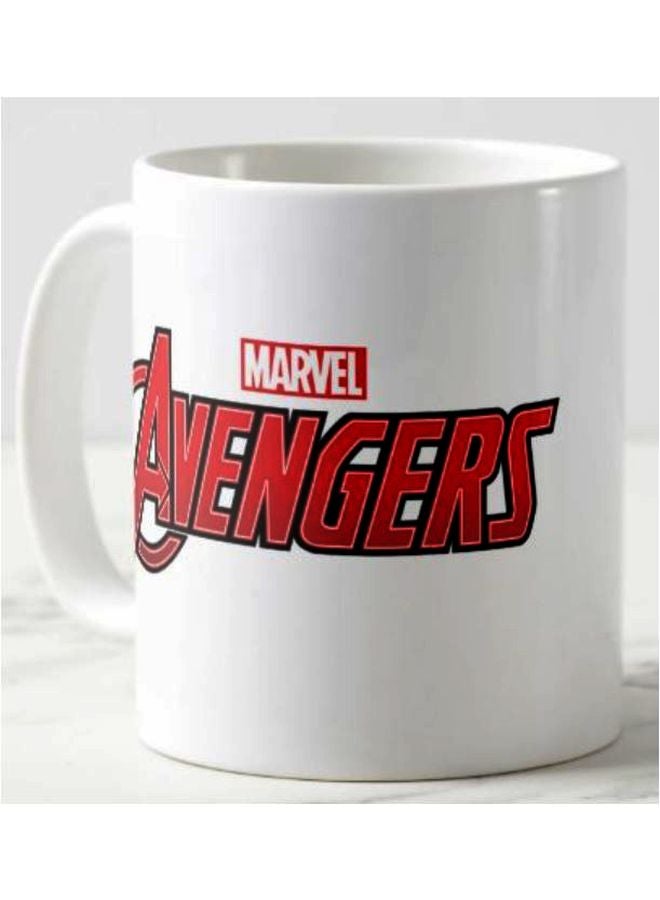 1st Piece Avengers Logo Printed Mug White/Red/Black  - Image 2
