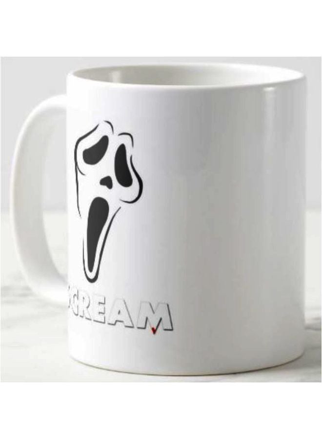 فرست بيس مج مزين بطبعة مستوحاة من فيلم "Scream" أبيض/ أسود  - Image 2