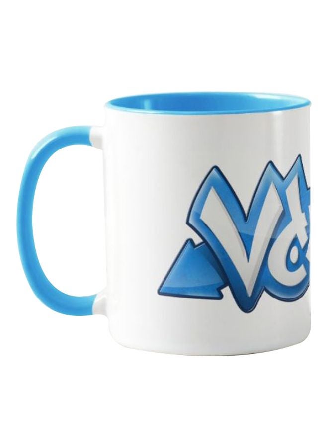 1st Piece Exit 7 Printed Ceramic Mug White/Blue  - Image 1