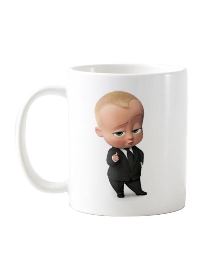 فرست بيس مج القهوة بصورة شخصية فيلم Baby Boss أبيض / أسود / بني  - Image 1