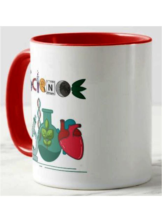 1st Piece Science Printed Coffee Mug White/Green/Pink 325ml - Image 2