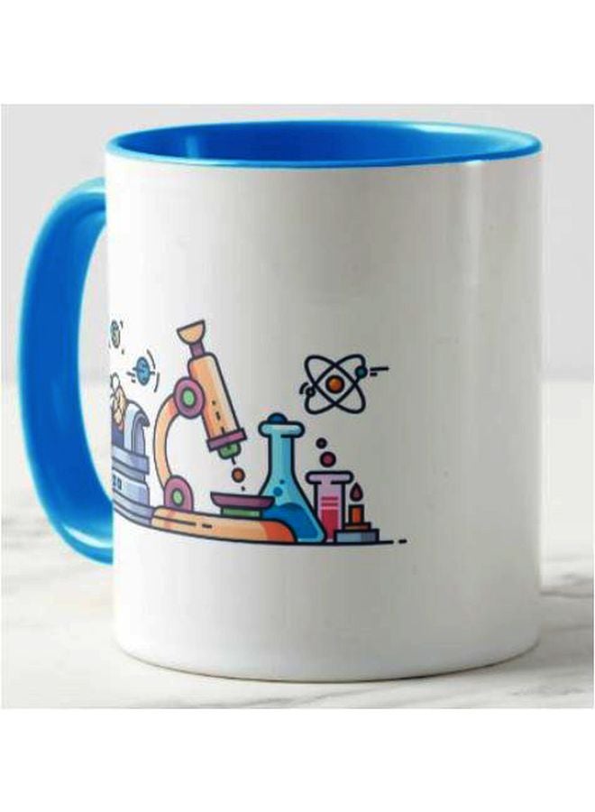 1st Piece Science Lab Printed Coffee Mug White/Blue/Orange 325ml  - Image 2