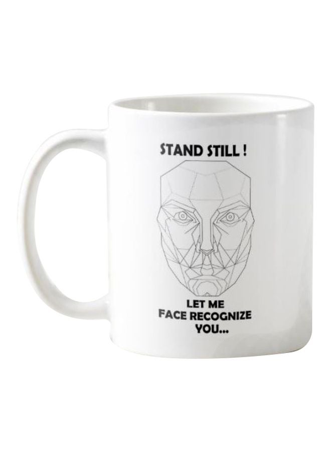 1st Piece Face Recognition Printed Mug White/Black  - Image 1