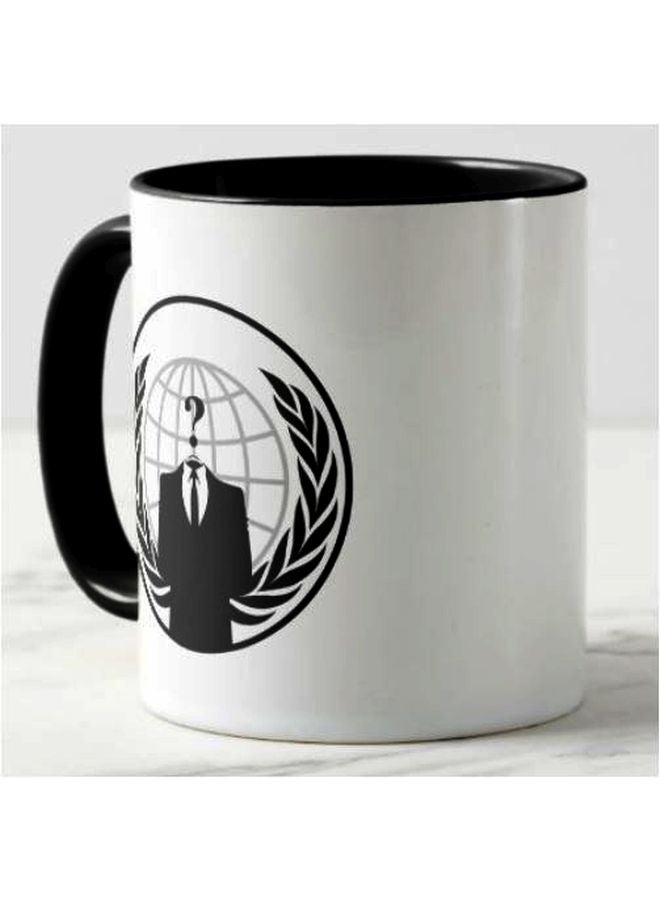 1st Piece Anonymous Business Man Printed Mug White/Black  - Image 2