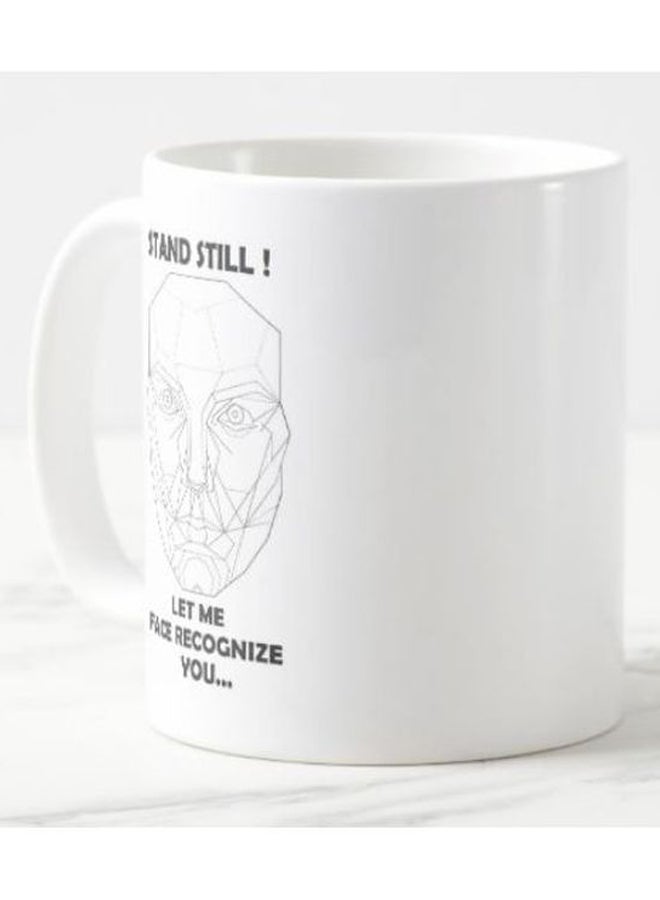 1st Piece Face Recognition Printed Mug White/Black  - Image 2