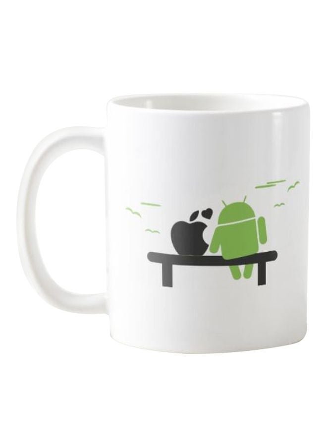 1st Piece IOS And Android Friends Printed Mug White/Black/Green - Image 1