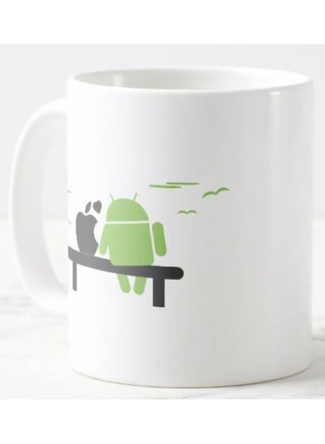 1st Piece IOS And Android Friends Printed Mug White/Black/Green - Image 2